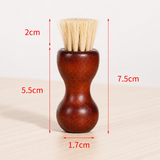 Gourd-Shaped Horsehair Leather Care Brush – Polishing, Oiling & Cleaning Tool for Shoes, Bags and Leather Goods