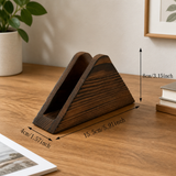 Premium Solid Wood Triangle Tissue Box Cover | Vertical Napkin Holder for Restaurant & Home Decor