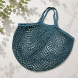 100% Cotton Handwoven Mesh Bag | Eco-Friendly Shopping Net Bag, Beach Fishing Tote
