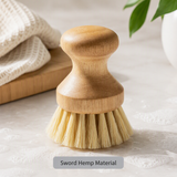 Natural Wooden Dish Brush | Sisal & Coir Scrubbing Brush for Pots