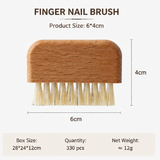 Solid Wood Pure Bristle Nail Brush Gap Cleaning Tool Hand Washing Nail Brush Surface Cleaner Stain Remover Manicure Brush