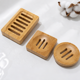 Bamboo Soap Dish Bathroom Moisture-Proof Draining Soap Holder Natural Wooden Soap Tray