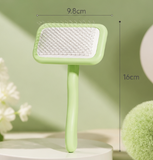 Pet Slicker Brush for Dogs & Cats – Stainless Steel Pins, White Plastic Handle, Deshedding & Dematting Grooming Tool