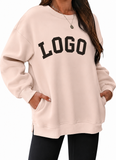 Custom Oversized Long Sleeve Top with Pockets – Personalized Logo & Design