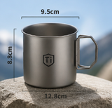 Titanium Purification Foldable Water Cup Antibacterial Portable Thickened Drop-Resistant Travel Coffee Mug Outdoor Cup