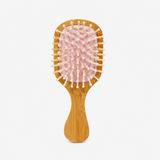 Bamboo Cushion Massage Brush Compact Portable Quick Clean Detangling Styling Paddle Hairbrush