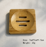 Natural Bamboo Soap Box – Reusable Wooden Soap Dish Holder with Drainage