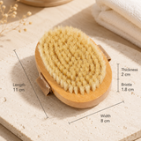 Natural Boar Bristle Body Brush – Soft Dry Brush for Bathing