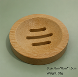 Natural Bamboo Soap Box – Reusable Wooden Soap Dish Holder with Drainage