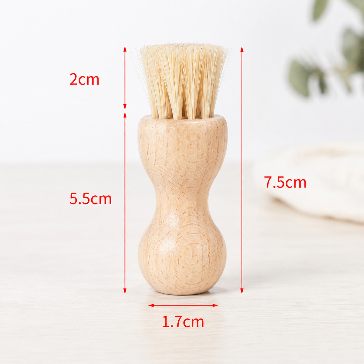 Gourd-Shaped Horsehair Leather Care Brush – Polishing, Oiling & Cleaning Tool for Shoes, Bags and Leather Goods