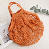100% Cotton Handwoven Mesh Bag | Eco-Friendly Shopping Net Bag, Beach Fishing Tote