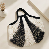 100% Cotton Handwoven Mesh Bag | Eco-Friendly Shopping Net Bag, Beach Fishing Tote