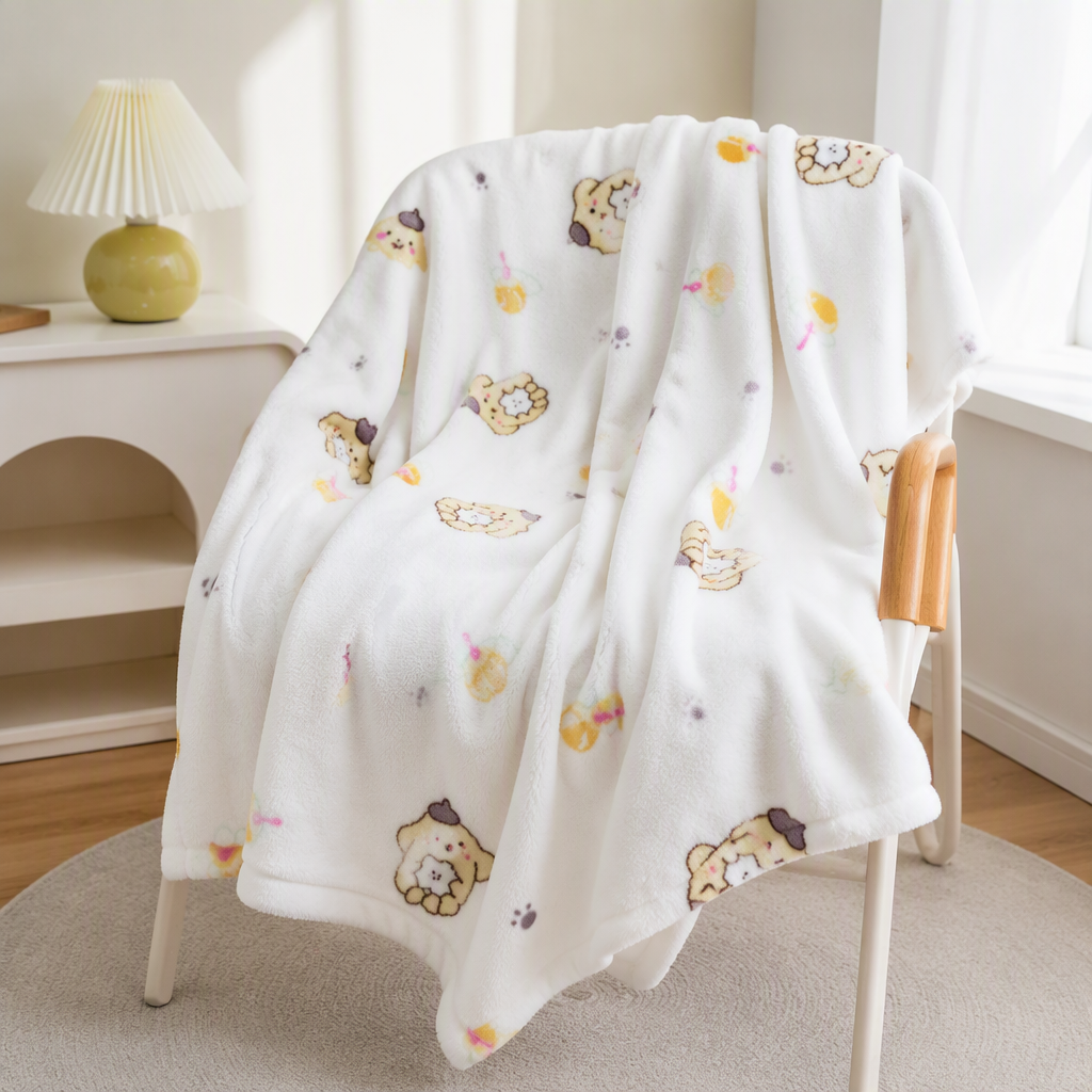 Soft Plush Throw Blanket for Couch, Office Nap, Air Conditioning