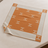 Premium Letter H Throw Blanket – Cozy Cashmere Feel for Airplane, Office Nap, Car