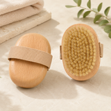 Natural Boar Bristle Body Brush – Soft Dry Brush for Bathing