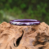 Violet Base Natural Lacquer Orchid Blossom Artisan Bangle