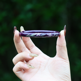 Violet Base Natural Lacquer Orchid Blossom Artisan Bangle