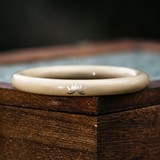 Gilded Blue Lotus Slim Artisan Lacquer Bangle
