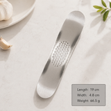 Arc-Shaped Stainless Steel Garlic Press – Manual Crusher, Mincer & Masher for Kitchen Use