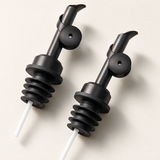 Stainless Steel Auto-Closing Pourer with Lid – Spill-Proof Wine Pourer, Oil Dispenser and Bottle Stopper