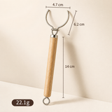 Long Handle Wooden Pot Brush with Replaceable Head – Natural Bristle Dish Scrubber for Pots, Pans, Cookware & Kitchen Cleaning