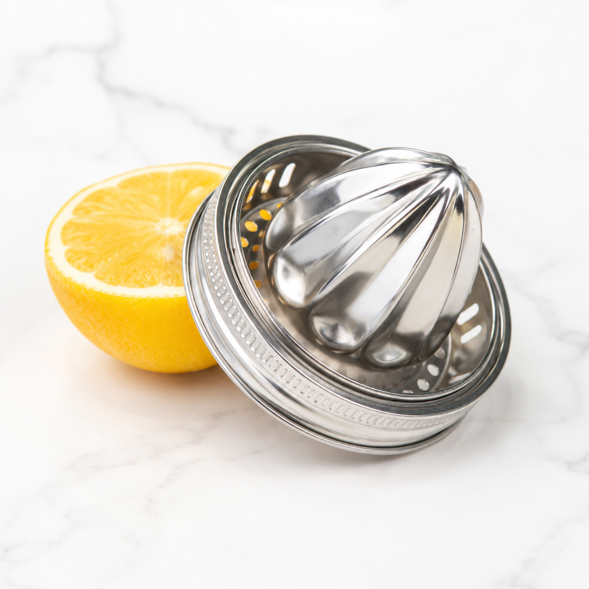 Manual Citrus Juicer – 304 Stainless Steel Lemon & Orange Press, Handheld Squeezer for Fresh Juice