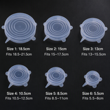 Silicone Food Preservation Lids Reusable Sealing Bowl Covers Heat-Resistant Transparent Stretch Lid for Kitchen Food Storage