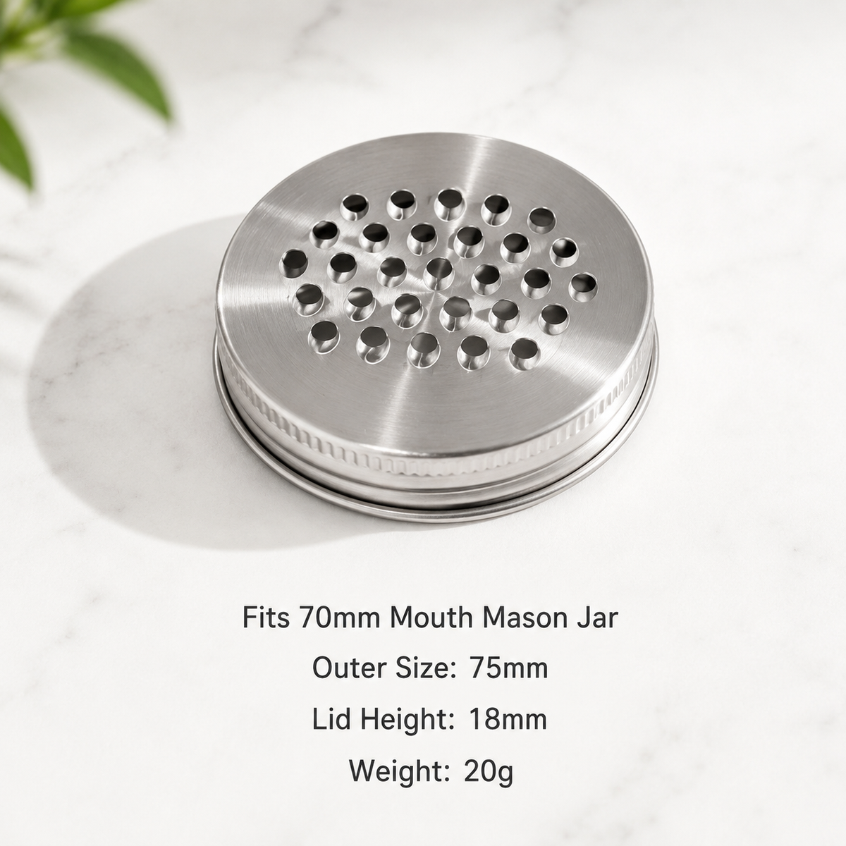 304 Stainless Steel Grater Lid for Mason Jars – Narrow Mouth Shredding & Slicing Cover for Kitchen Storage