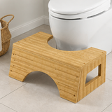 Bamboo Toilet Stool – 2-in-1 Foot Stool for Adults, Kids & Pregnant Women, Bathroom Squat Stool for Constipation Relief