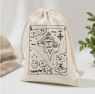 Adventure Print Drawstring Bag Multi-Purpose Storage Pouch