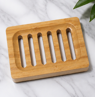 Bamboo Soap Dish Bathroom Moisture-Proof Draining Soap Holder Natural Wooden Soap Tray