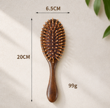 Sandalwood Cushion Hair Brush – Anti-Static Scalp Massage Comb for Women – Wooden Paddle Brush for Detangling & Relaxation – Factory Direct Wholesale