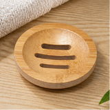 Bamboo Soap Dish Bathroom Moisture-Proof Draining Soap Holder Natural Wooden Soap Tray