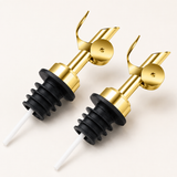 Stainless Steel Auto-Closing Pourer with Lid – Spill-Proof Wine Pourer, Oil Dispenser and Bottle Stopper