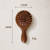 Sandalwood Cushion Hair Brush – Anti-Static Scalp Massage Comb for Women – Wooden Paddle Brush for Detangling & Relaxation – Factory Direct Wholesale