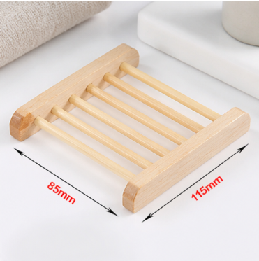 Wooden Soap Dish Holder Handmade Soap Storage Rack Drainage Natural Bamboo Soap Box for Bathroom Shower Countertop