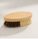 Double Color Oval Vegetable Brush – Wooden Produce Cleaning Scrubber for Fruit