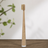 Bamboo Wood Toothbrush Large Tail Cone Homestay Home Washing Natural Pig Bristle Horsehair Manual Bamboo Toothbrush
