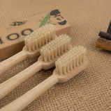 Bamboo Wood Toothbrush Large Tail Cone Homestay Home Washing Natural Pig Bristle Horsehair Manual Bamboo Toothbrush
