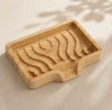 Natural Bamboo Soap Dish Holder – Handcrafted Wooden Soap Tray with Drainage for Bathroom & Kitchen – Custom Logo Available – Factory Direct Wholesale