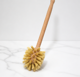 Long Handle Sisal Fiber Brush – Wooden Bottle Brush with Beechwood Handle
