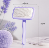 Pet Slicker Brush for Dogs & Cats – Stainless Steel Pins, White Plastic Handle, Deshedding & Dematting Grooming Tool