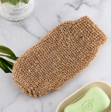 Jute Body Scrub Glove Exfoliating Washcloth Deep Cleansing Bath Mitt Skin Massage Strong Dirt Removal