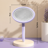 Pet Slicker Brush for Dogs & Cats – Stainless Steel Pins, White Plastic Handle, Deshedding & Dematting Grooming Tool