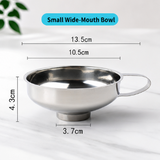 Stainless Steel Wide-Mouth Funnel Large Diameter Oil Funnel Sauce Ketchup Jam Filler Kitchen Tool