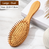Bamboo Cushion Hair Brush – Natural Wood Air Cushion Comb for Detangling, Scalp Massage & Straightening