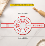 Silicone Macaron Mat – Non Stick Fiberglass Oven Liner with Ears for Bread Transfer