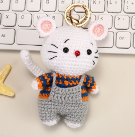 Handcrafted DIY Yarn Knitted Animal Doll Crochet Plush Toy Handmade Gift Decor