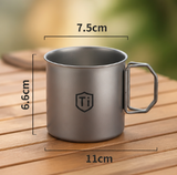 Titanium Purification Foldable Water Cup Antibacterial Portable Thickened Drop-Resistant Travel Coffee Mug Outdoor Cup
