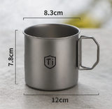 Titanium Purification Foldable Water Cup Antibacterial Portable Thickened Drop-Resistant Travel Coffee Mug Outdoor Cup
